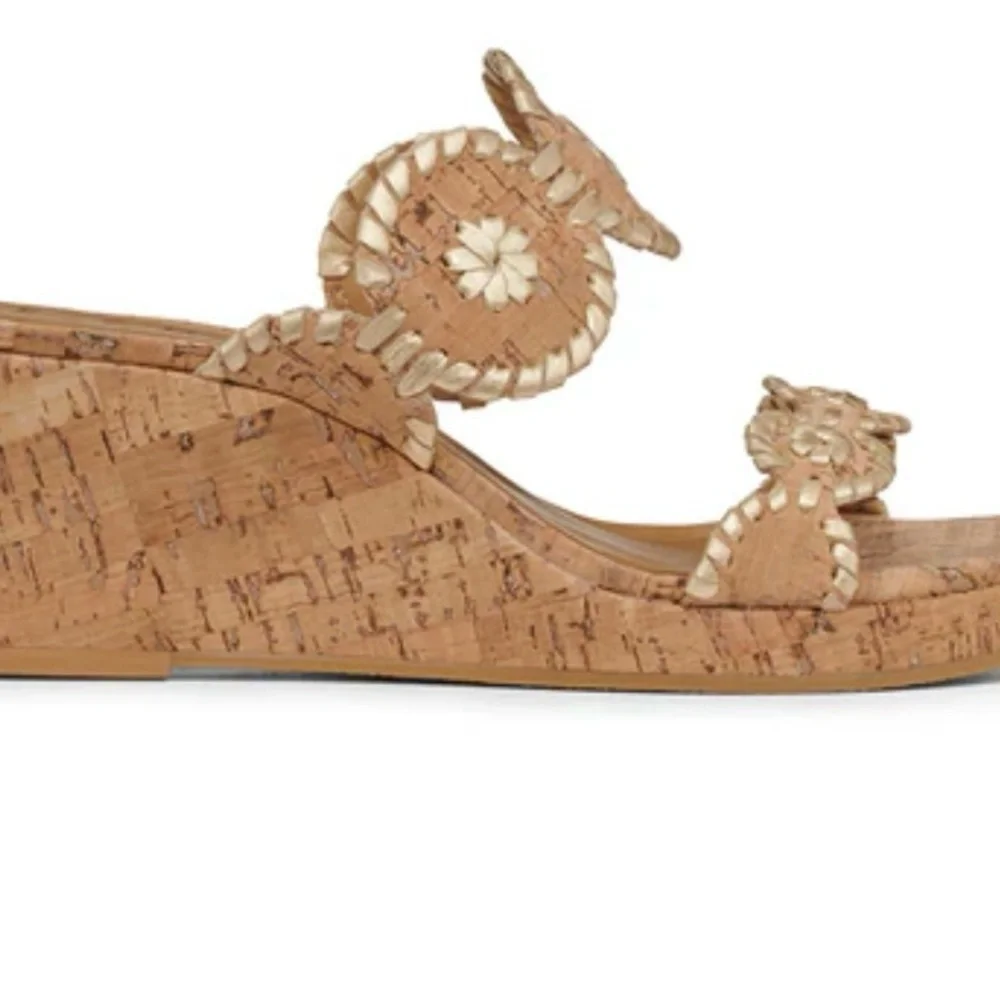 Jack Rogers Mid Lauren Wedge Sandals 9M